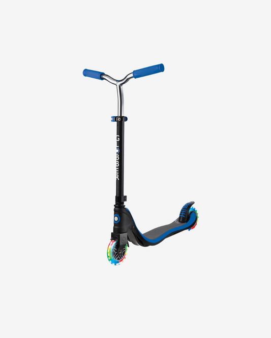 Globber Flow 125 Scooter With Lights | Black/Blue