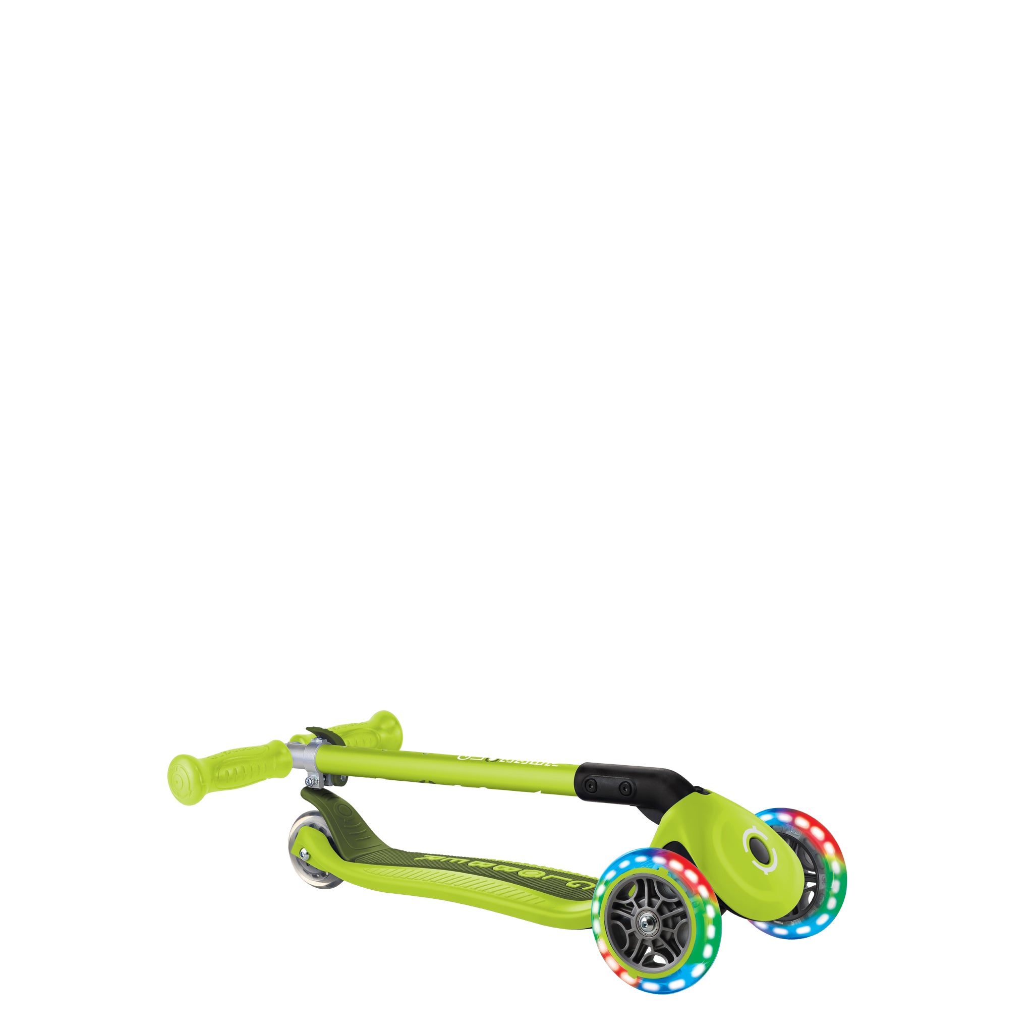 Globber Primo 3 Wheel Kids Scooter Foldable | Light Up Lime Green