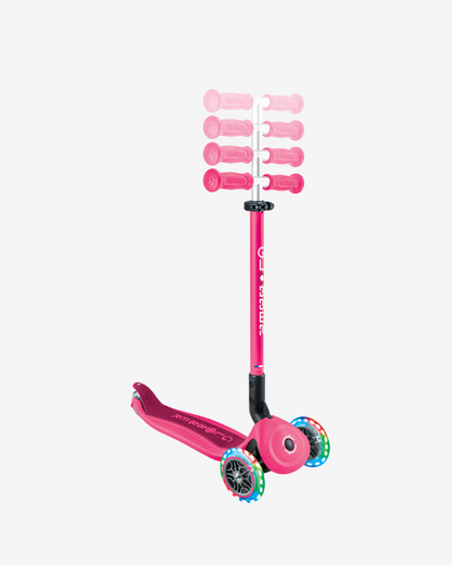 Globber GO UP Active with Lights | Fuchsia / Dark Pink