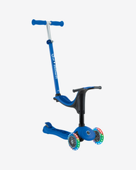 Globber Go Up Sporty V2 3 Wheel Kids Convertible Scooter | Light Up Navy Blue / Dark Navy Blue
