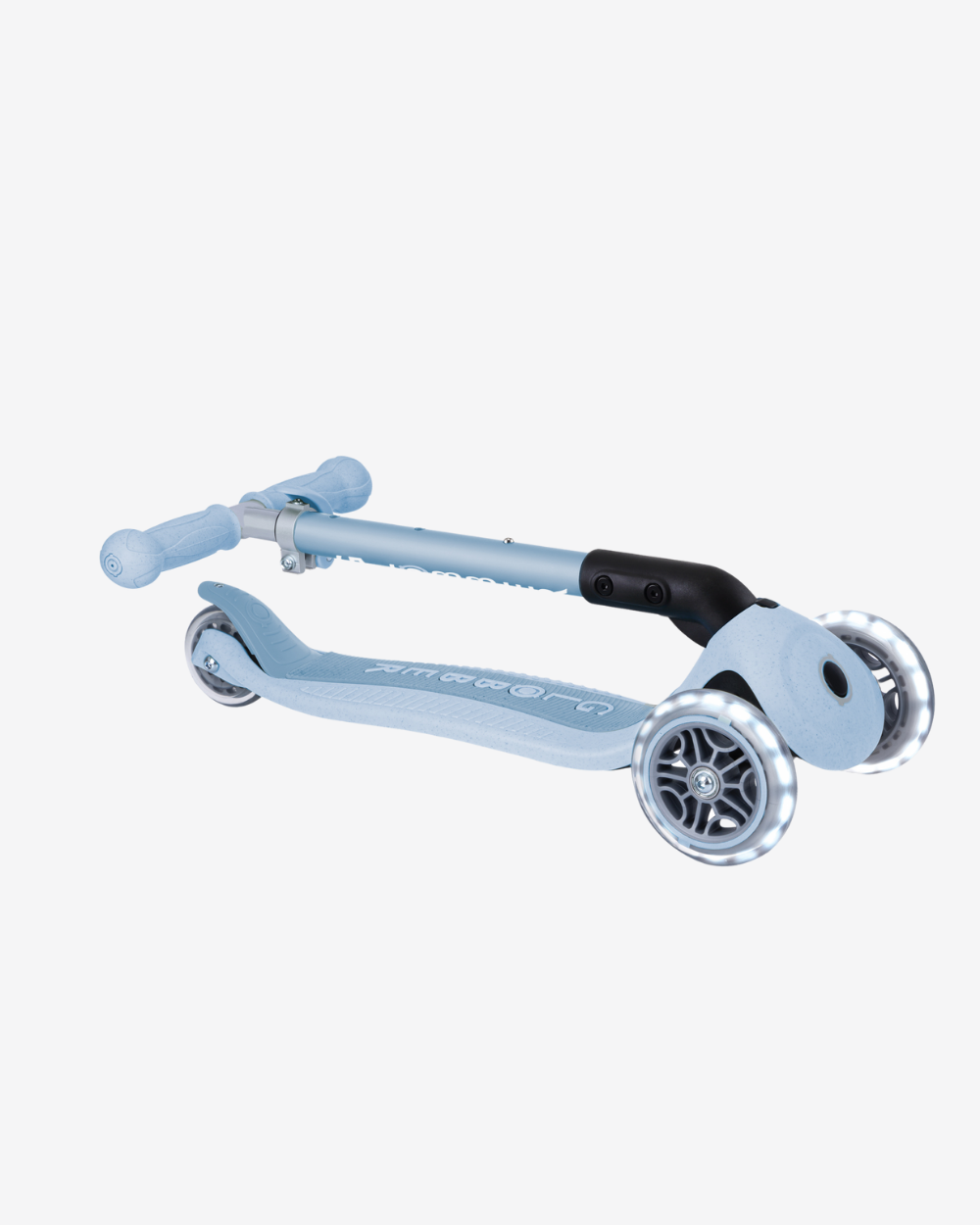 Globber Ecologic Junior Foldable 3 Wheel Scooter with Lights | Blueberry