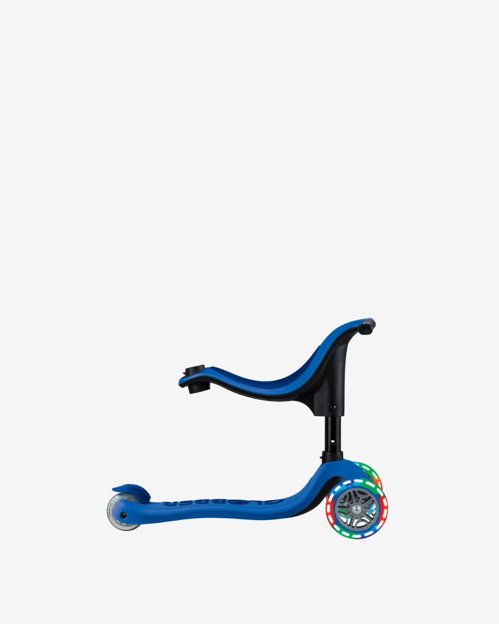 Globber Go Up Sporty V2 3 Wheel Kids Convertible Scooter | Light Up Navy Blue / Dark Navy Blue