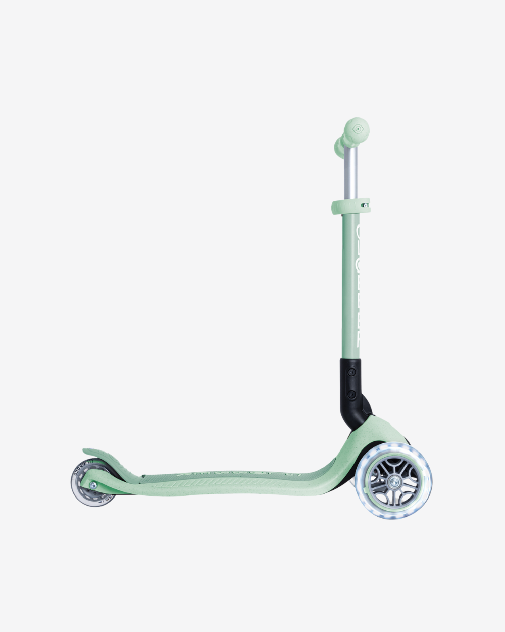 Globber Ecologic Junior Foldable 3 Wheel Scooter with Lights | Pistachio