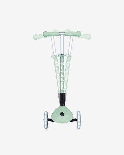 Globber Ecologic Junior Foldable 3 Wheel Scooter with Lights | Pistachio