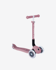 Globber Ecologic Junior Foldable 3 Wheel Scooter with Lights | Berry