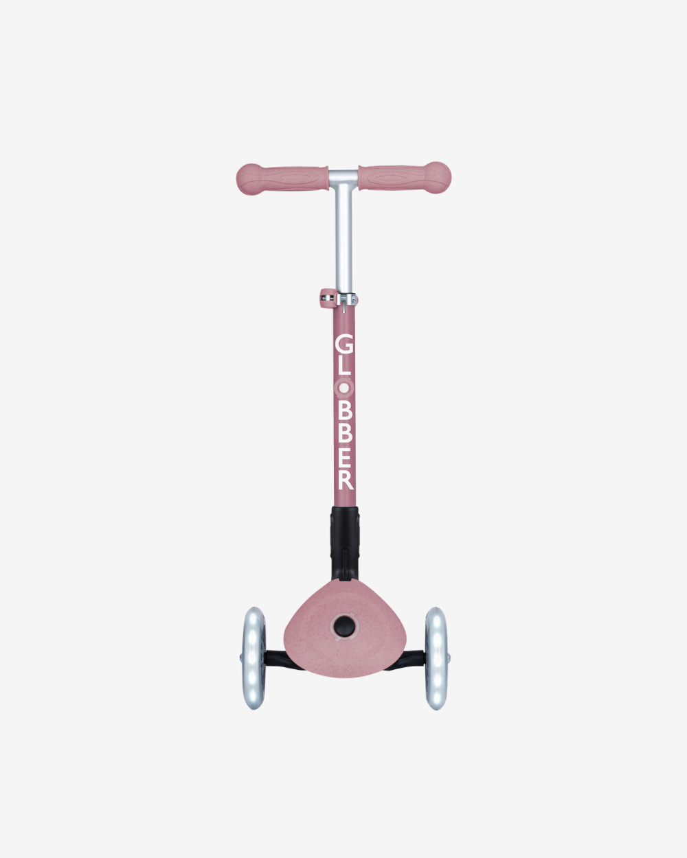 Globber Ecologic Junior Foldable 3 Wheel Scooter with Lights | Berry