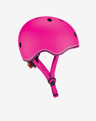 Globber Kids Helmet w/Flashing LED Light | Deep Pink