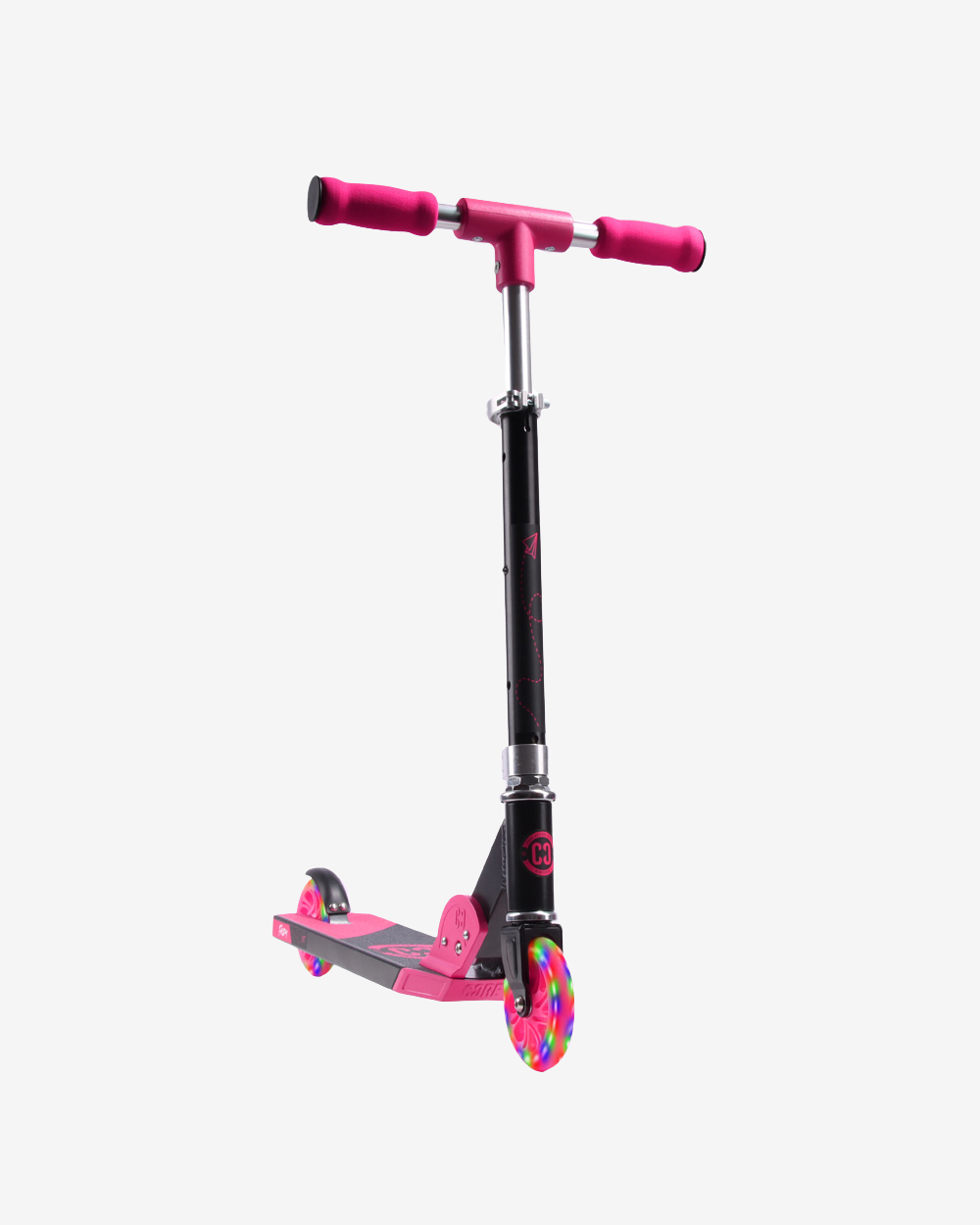 Core Kids Foldy Scooter | Pink with LED wheels
