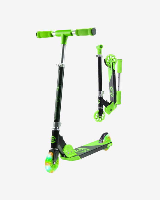 Core Kids Foldy Scooter | Green with LED wheels