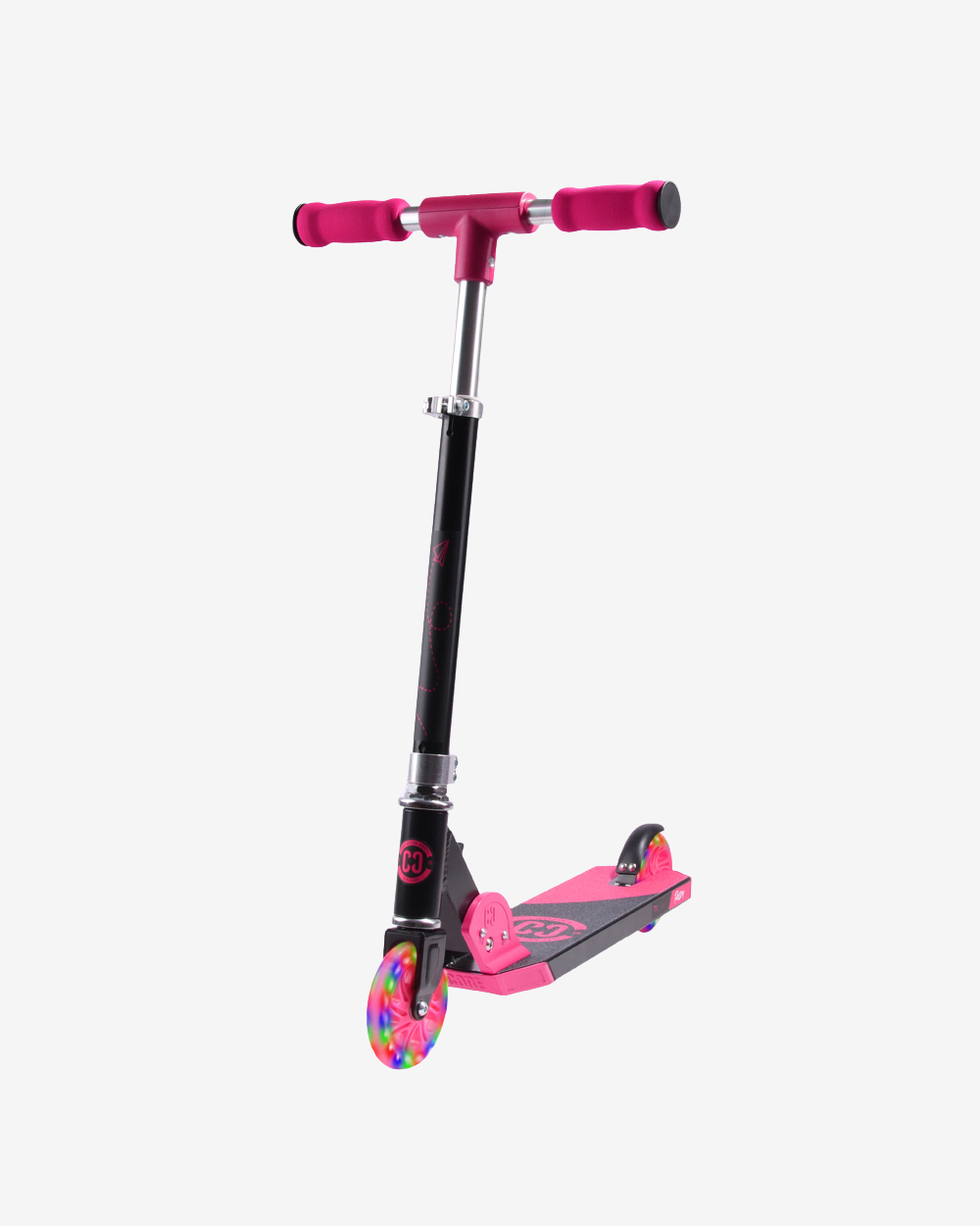 Core Kids Foldy Scooter | Pink with LED wheels