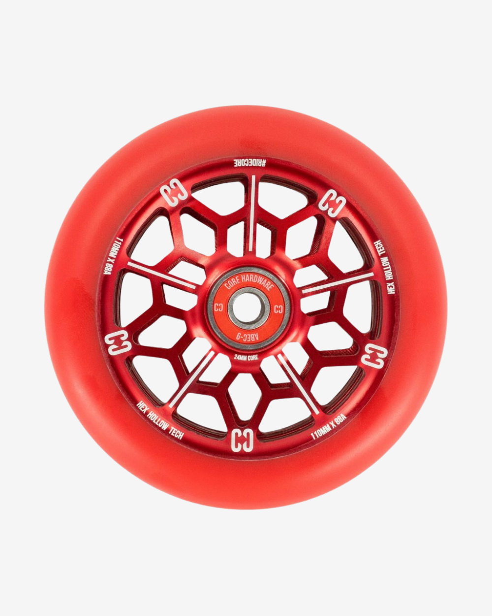 Core HEX Hollow Scooter Wheels 110mm | Red