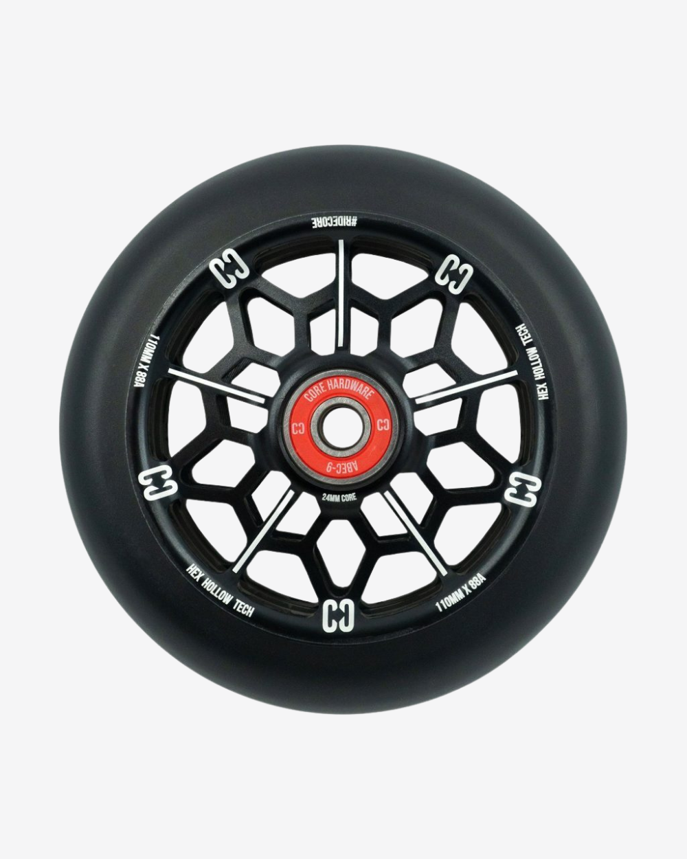 Core HEX Hollow Scooter Wheels 110mm | Black