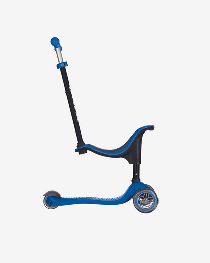 Globber Go Up Sporty 3 Wheel Kids Convertible Scooter | Navy Blue