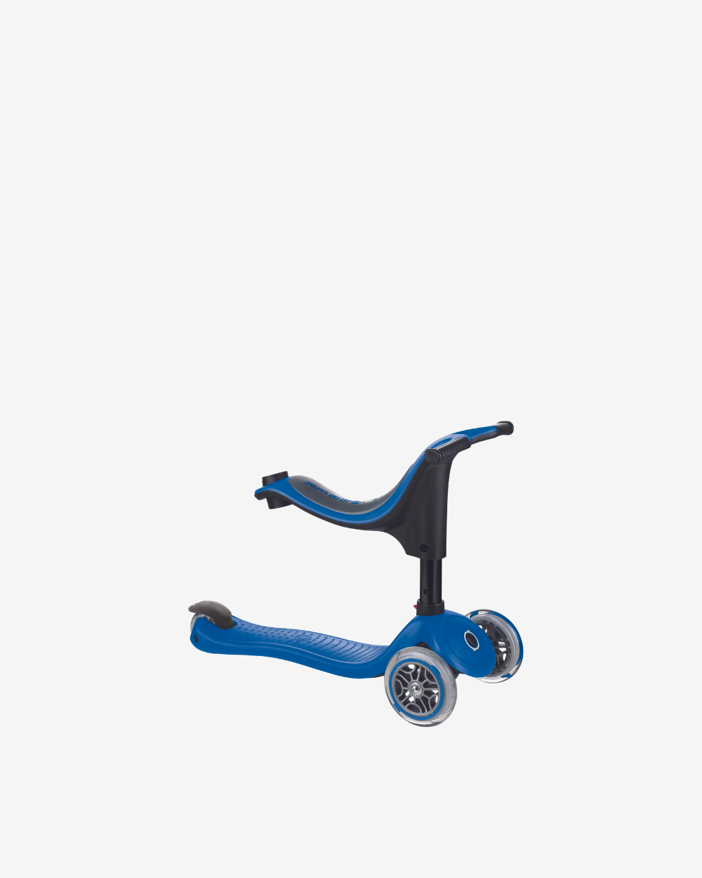 Globber Go Up Sporty 3 Wheel Kids Convertible Scooter | Navy Blue