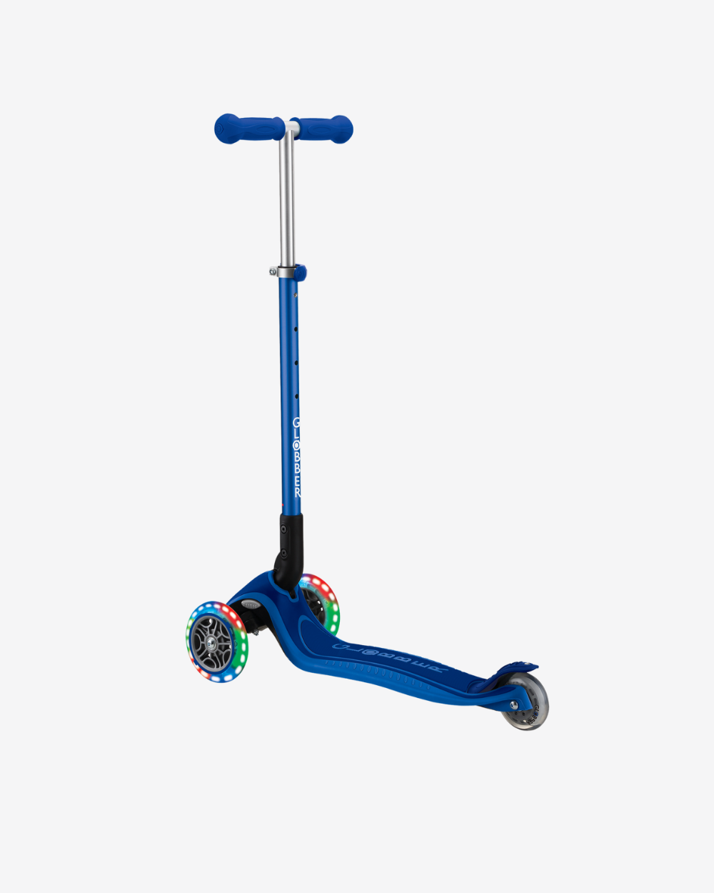 Globber Primo 3 Wheel Kids Scooter Foldable Plus Light Up | Navy Blue