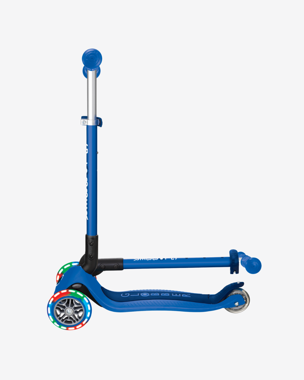 Globber Primo 3 Wheel Kids Scooter Foldable | Light Up Navy Blue