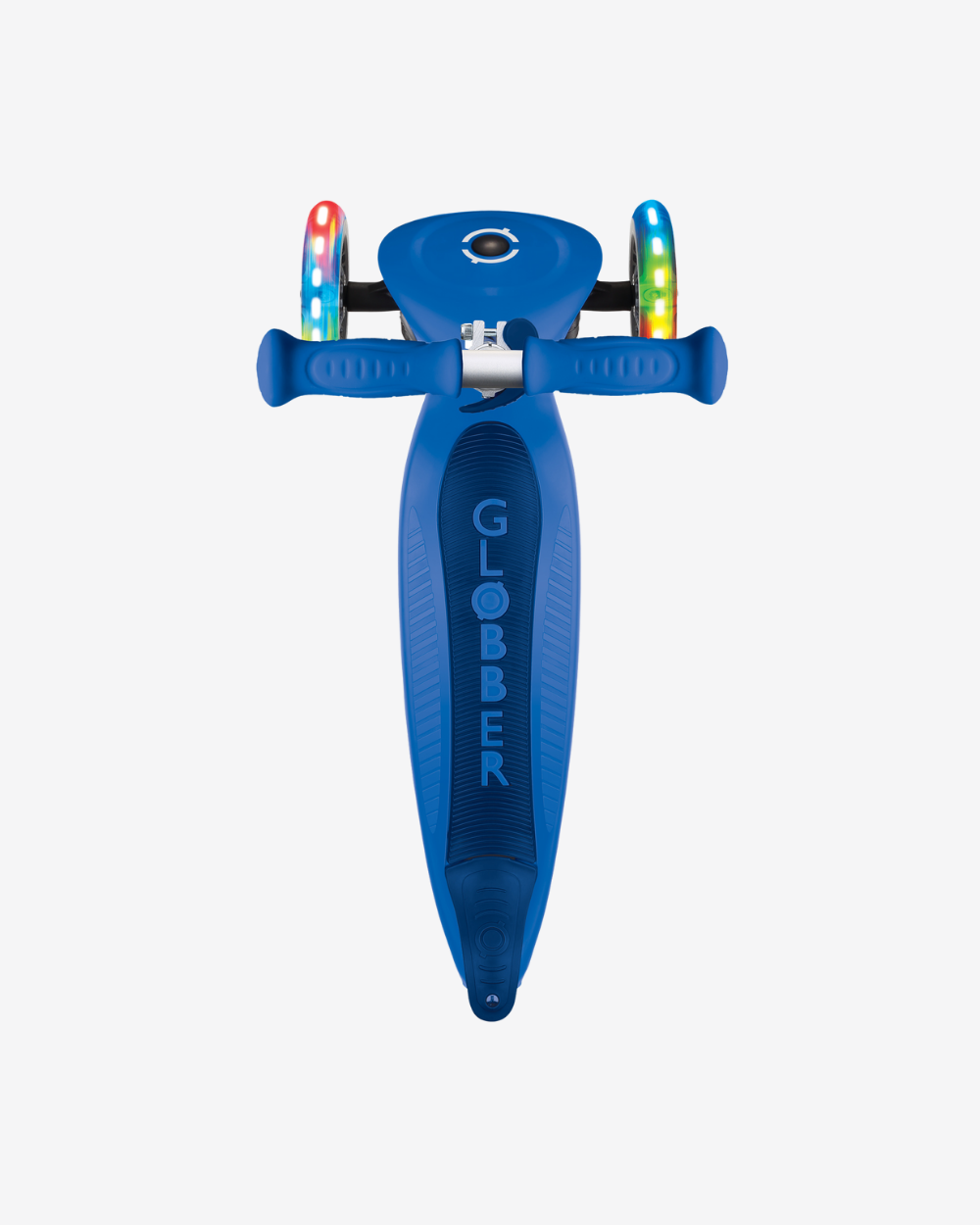 Globber Primo 3 Wheel Kids Scooter Foldable | Light Up Navy Blue