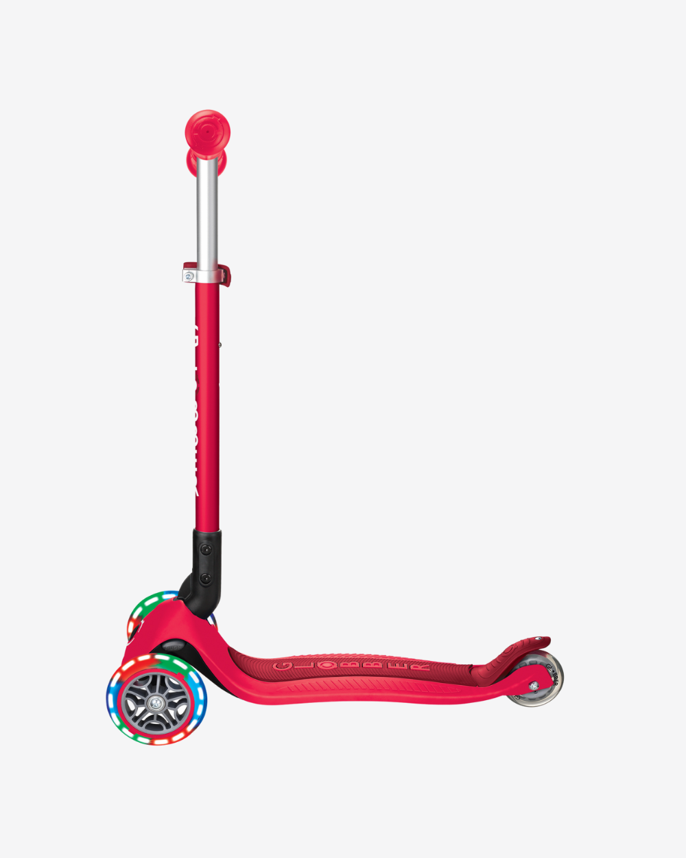 Globber Primo 3 Wheel Kids Scooter Foldable | Light Up Red