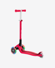 Globber Primo 3 Wheel Kids Scooter Foldable | Light Up Red