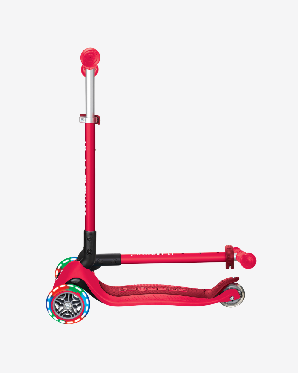 Globber Primo 3 Wheel Kids Scooter Foldable | Light Up Red