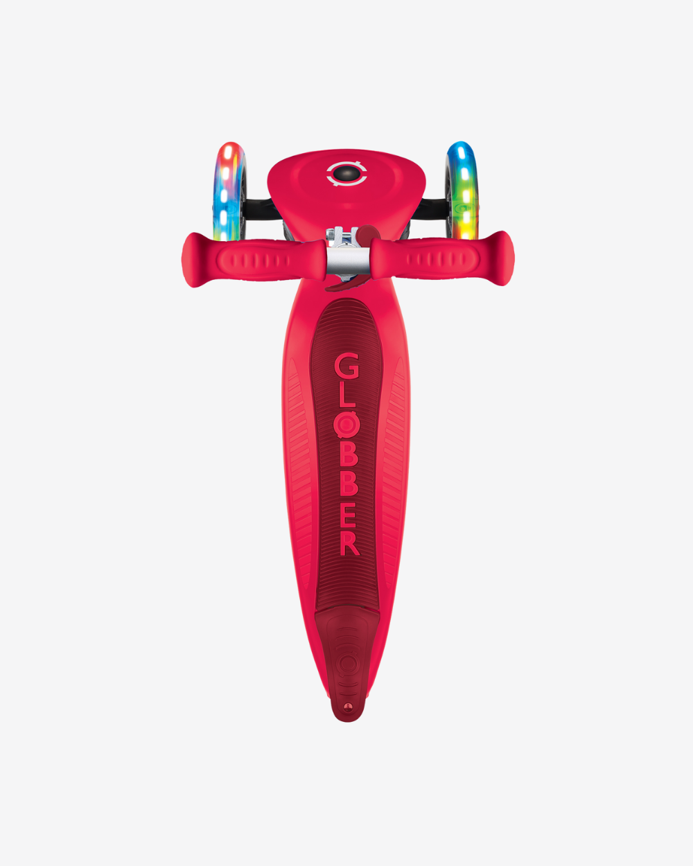 Globber Primo 3 Wheel Kids Scooter Foldable | Light Up Red