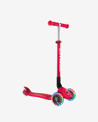 Globber Primo 3 Wheel Kids Scooter Foldable | Light Up Red