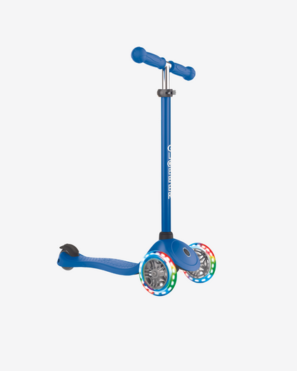 Globber Primo 3 Wheel Kids Scooter | Light Up Navy Blue