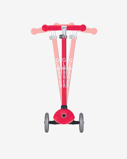 Globber Primo 3 Wheel Kids Scooter | Light Up Red