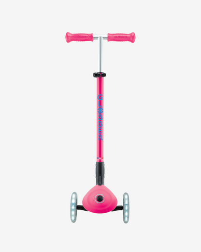 Globber Primo V2 3 Wheel Kids Scooter Foldable Plus | Fuchsia Pink / Sky Blue