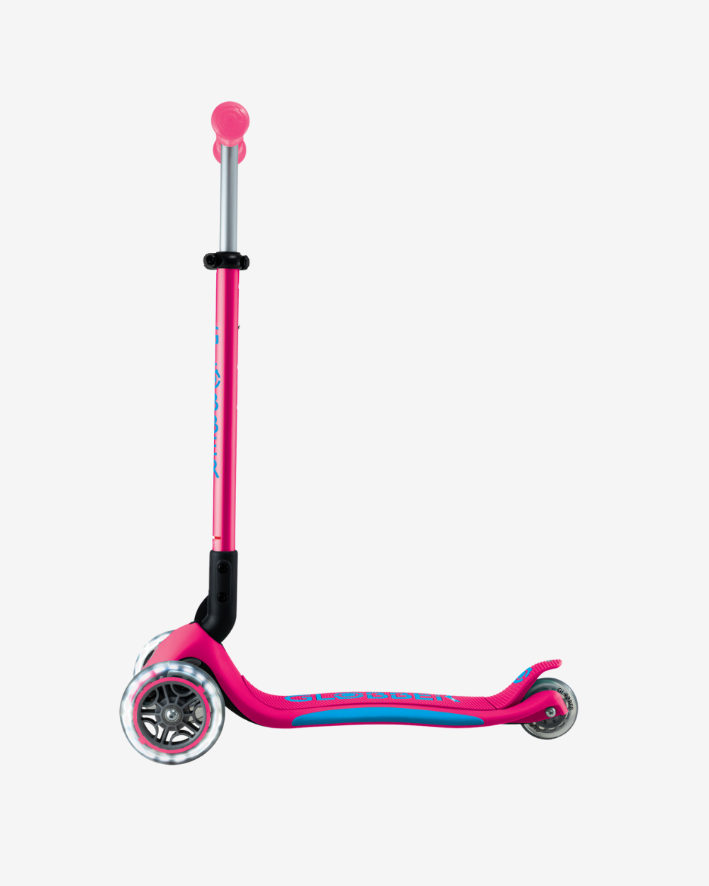 Globber Primo V2 3 Wheel Kids Scooter Foldable Plus | Fuchsia Pink / Sky Blue