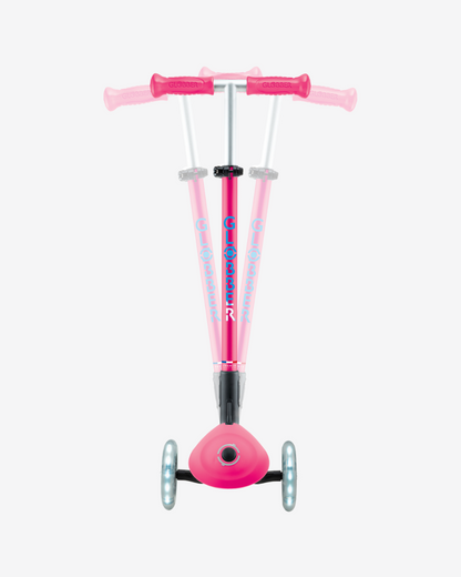 Globber Primo V2 3 Wheel Kids Scooter Foldable Plus | Fuchsia Pink / Sky Blue
