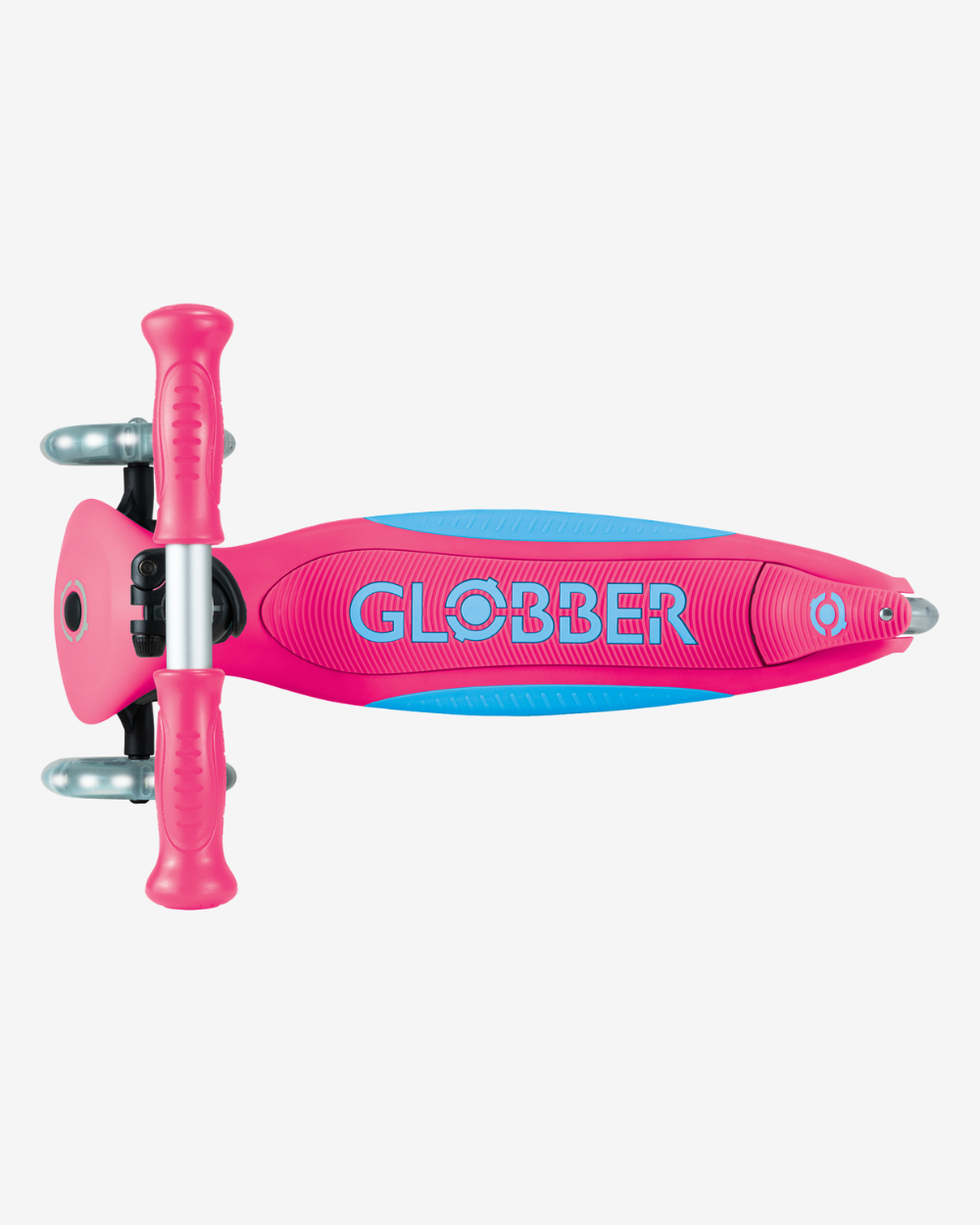 Globber Primo V2 3 Wheel Kids Scooter Foldable Plus | Fuchsia Pink / Sky Blue