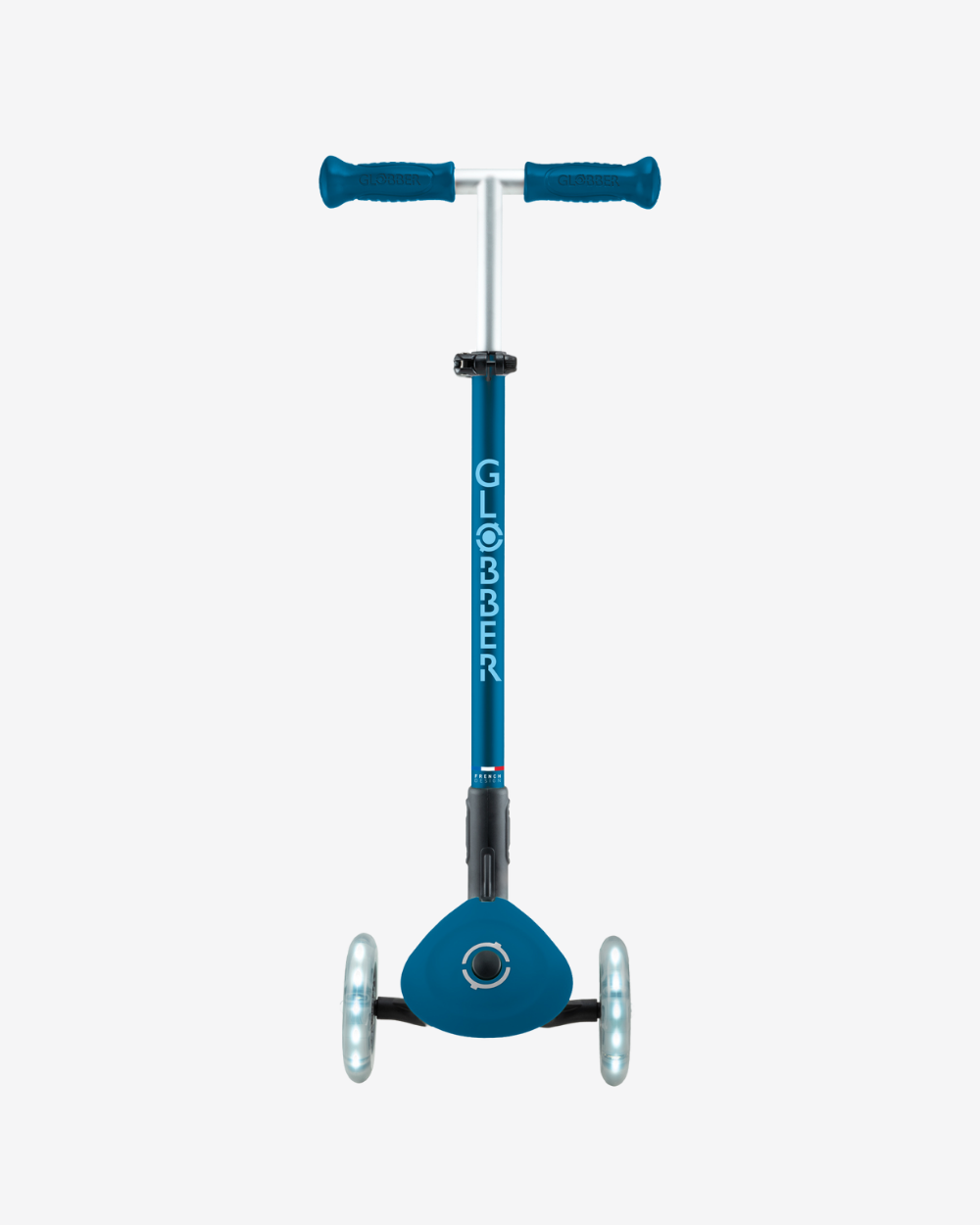 Globber Primo V2 3 Wheel Kids Scooter Foldable Plus | Light Up Petrol Blue