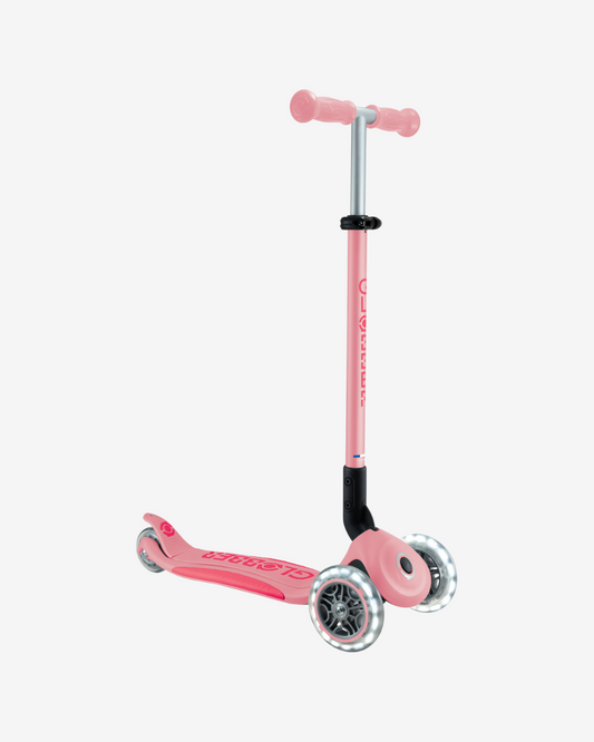 Globber Primo V2 3 Wheel Kids Scooter Foldable Plus | Pastel Pink / Coral