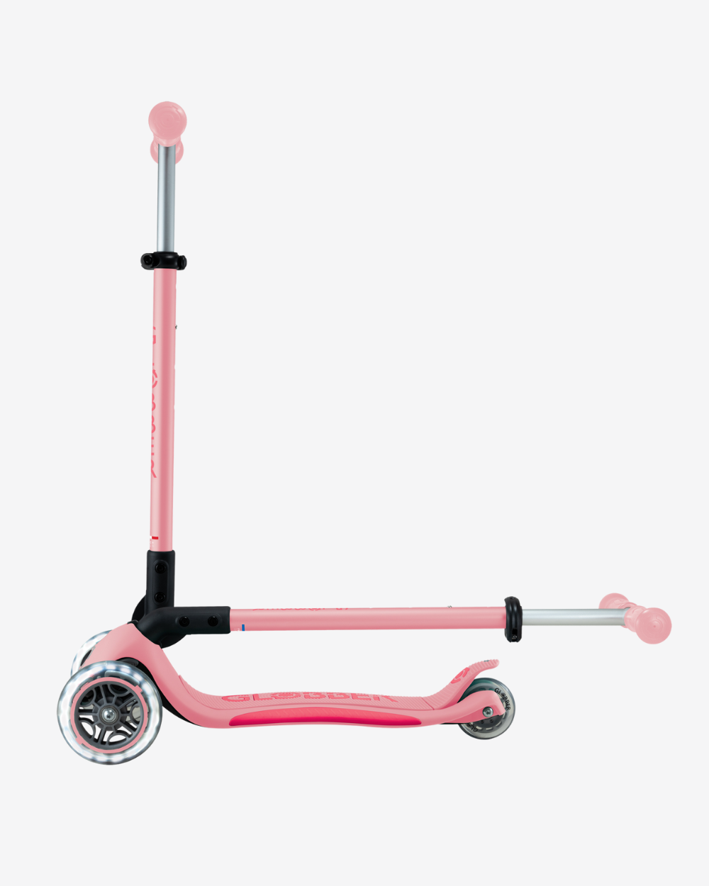 Globber Primo V2 3 Wheel Kids Scooter Foldable Plus | Pastel Pink / Coral