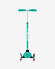 Globber Primo V2 3 Wheel Kids Scooter | Light Up Emerald Green / Mint