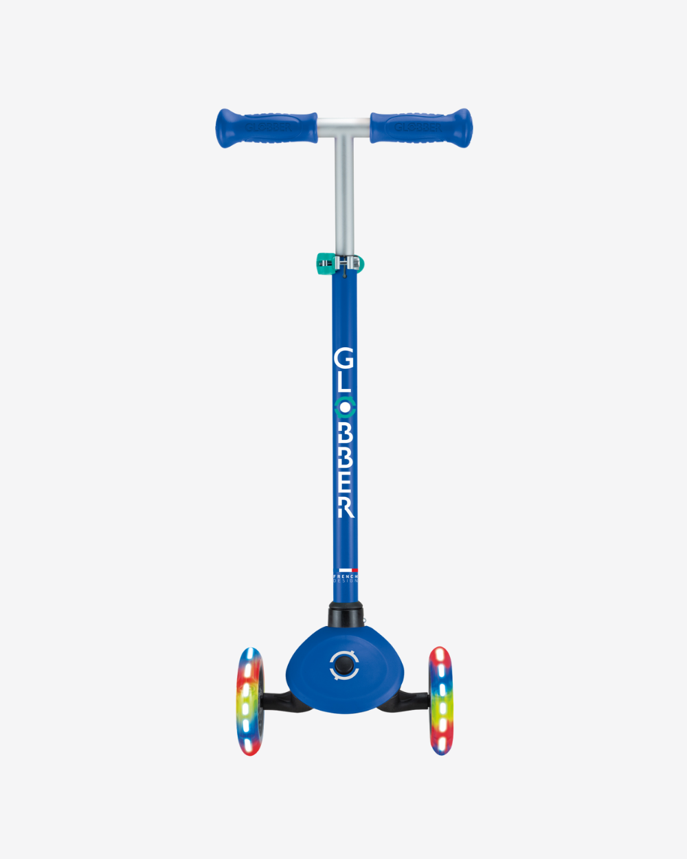 Globber Primo V2 3 Wheel Kids Scooter | Navy Blue / Emerald Green