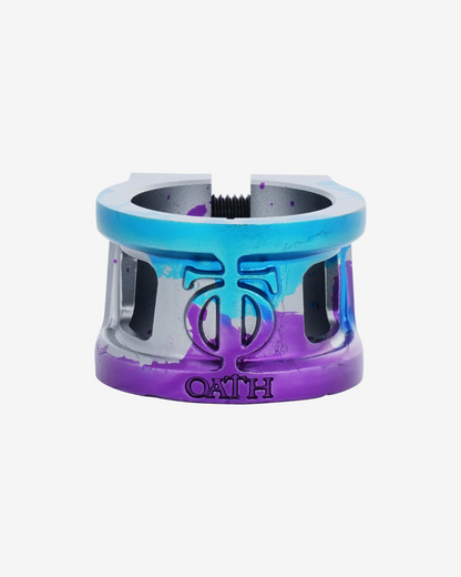 Oath Components | Cage V2 Alloy 2 Bolt Clamp | Blue/Purple/Titanium