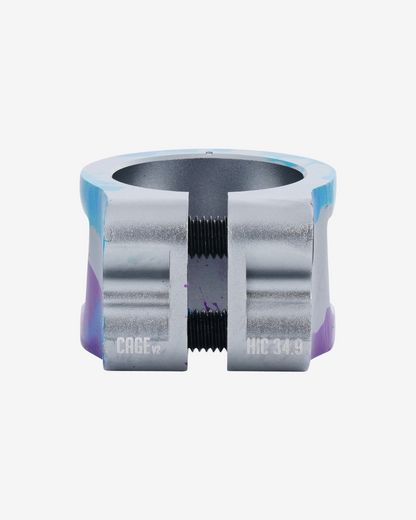 Oath Components | Cage V2 Alloy 2 Bolt Clamp | Blue/Purple/Titanium