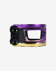 Oath Components | Cage V2 Alloy 2 Bolt Clamp | Black/Purple/Yellow