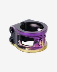 Oath Components | Cage V2 Alloy 2 Bolt Clamp | Black/Purple/Yellow