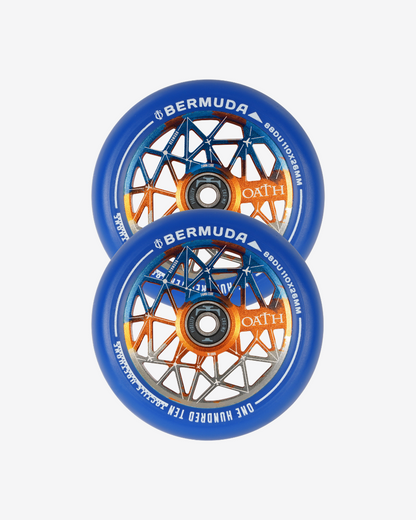 Oath Components | Bermuda 110mm Wheels | Orange/Blue/Titanium