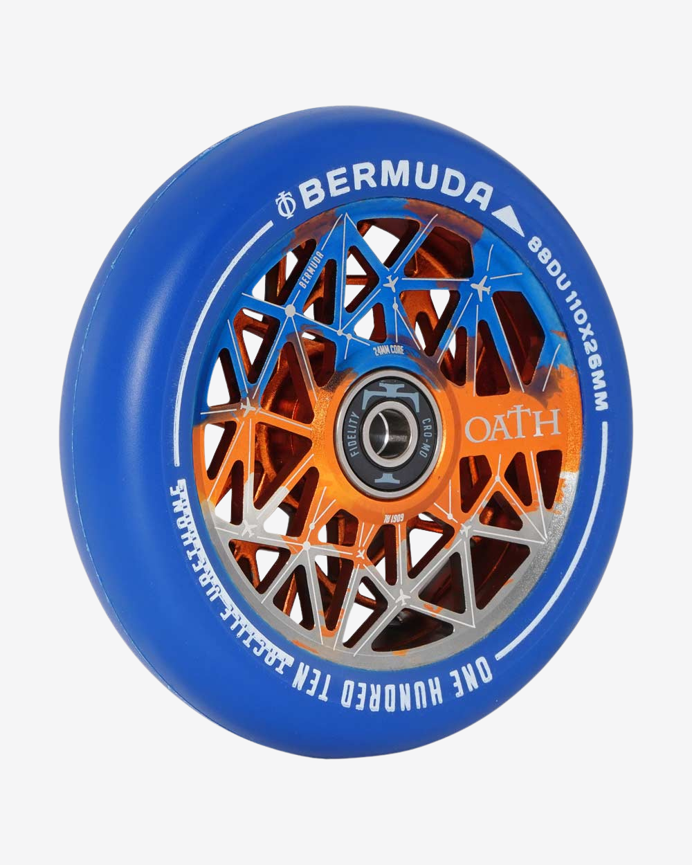 Oath Components | Bermuda 110mm Wheels | Orange/Blue/Titanium