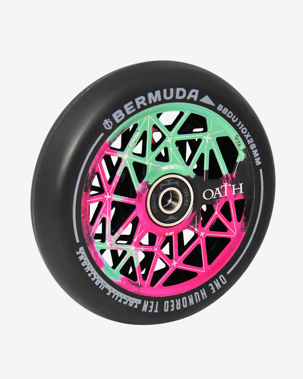 Oath Components | Bermuda 110mm Wheels | Green/Pink/Black