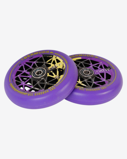 Oath Components | Bermuda 110mm Wheels | Black/Purple/Yellow