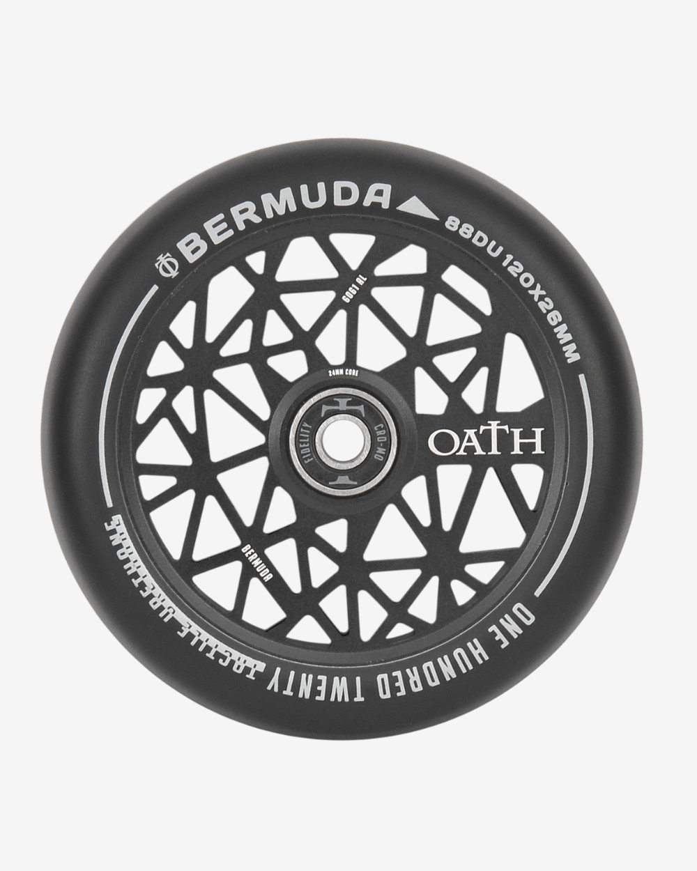 Oath Components | Bermuda 120mm Wheels | Anodised Satin Black