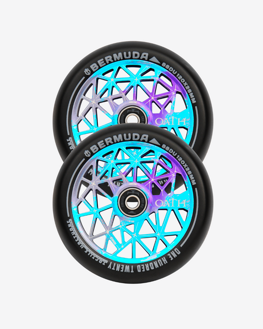 Oath Components | Bermuda 120mm Wheels | Blue/Purple/Titanium