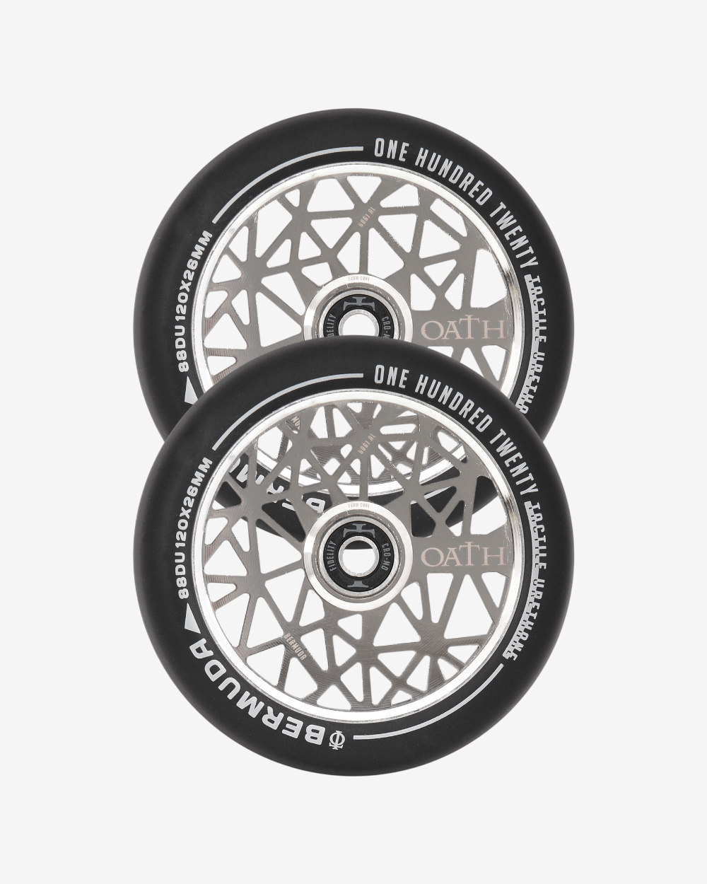 Oath Components | Bermuda 120mm Wheels | Neo Silver