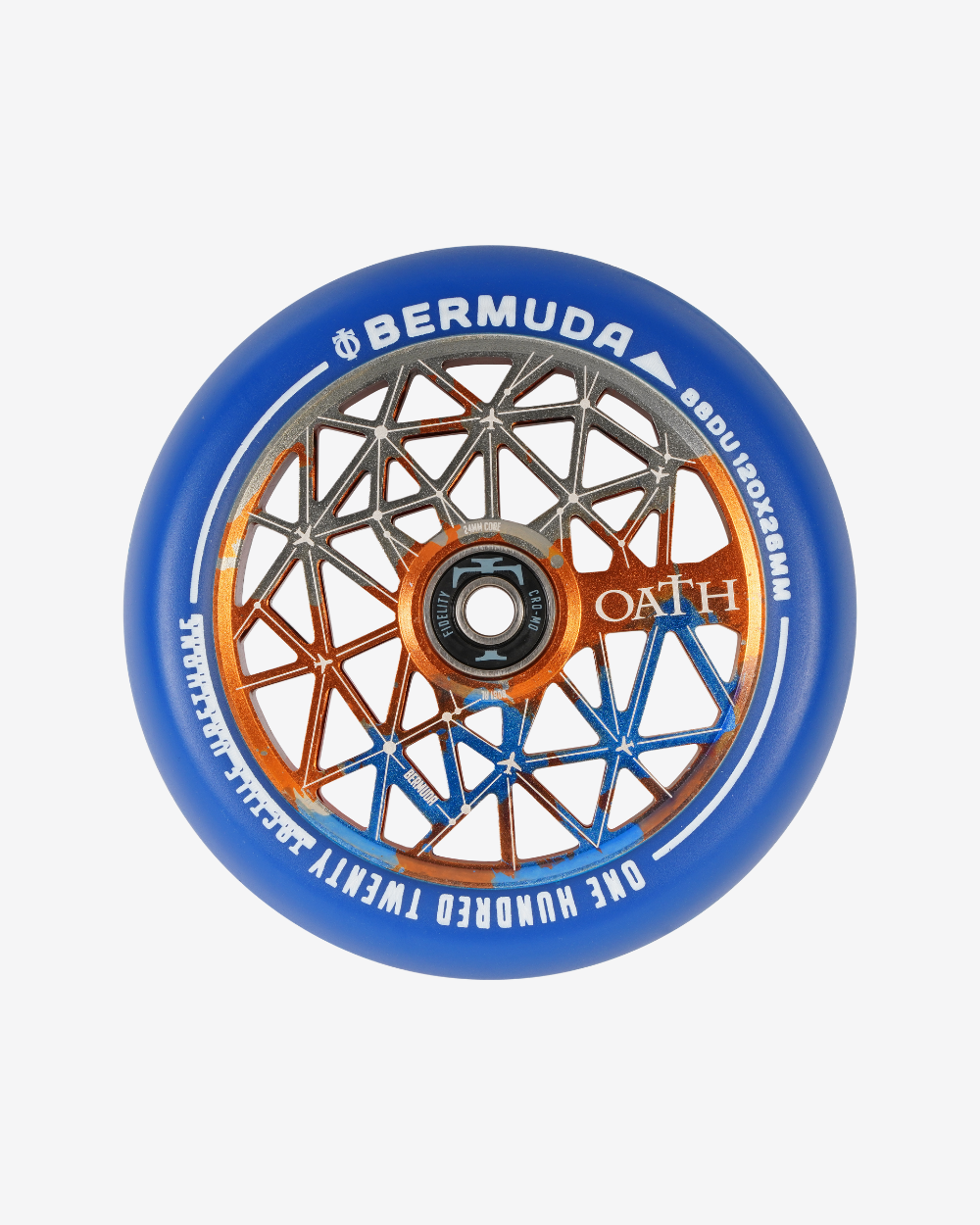 Oath Components | Bermuda 120mm Wheels | Orange/Blue/Titanium