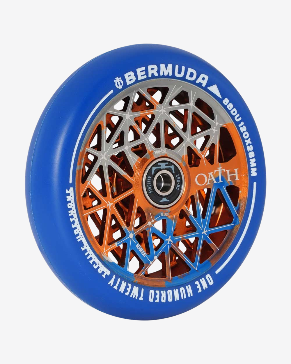 Oath Components | Bermuda 120mm Wheels | Orange/Blue/Titanium